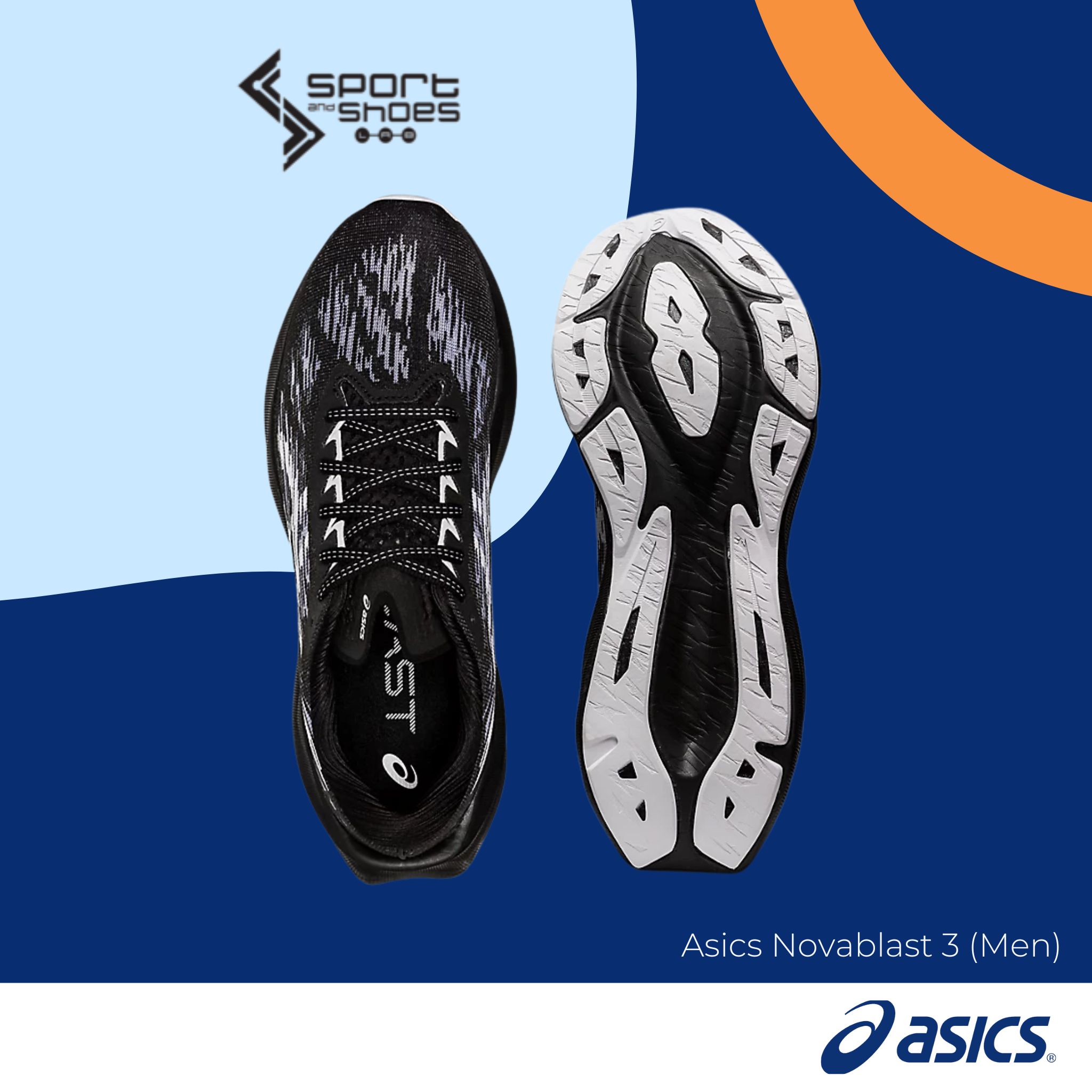 Asics Novablast 3 (M) Black/White